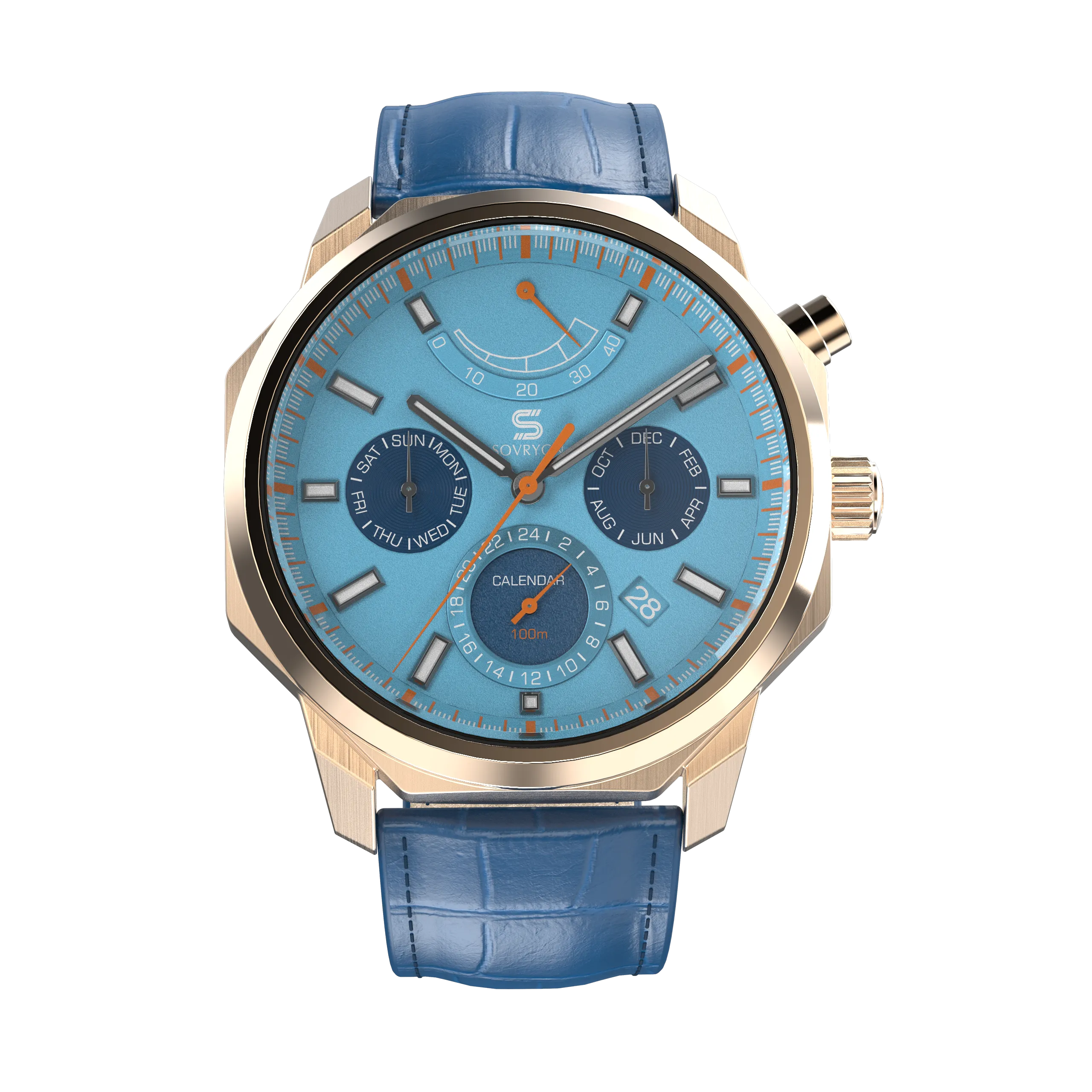 Blue Leather - Rosegold Clasp