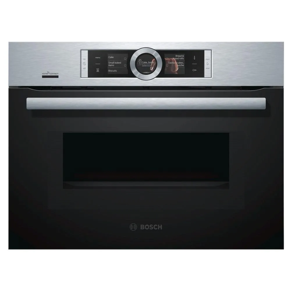 Bosch Serie 8 Built-In Electric Combi Microwave - Stainless steel | CMG656BS6B