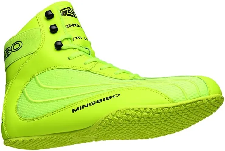 Boxing Shoes for Men and Youth, Anti-Slip Wrestling Shoes Men Youth Wrestling Shoes Training,Lightweight and Breathable Green Wrestling Boots