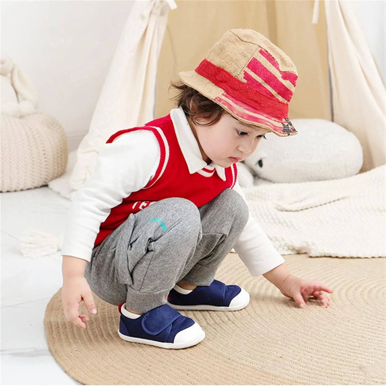 Boys Sneakers Soft Soled Breathable Mesh Shoes for Toddler Unisex Footwear Comfort and Style for Ages 0 to 3 Years Perfect for Active Kids