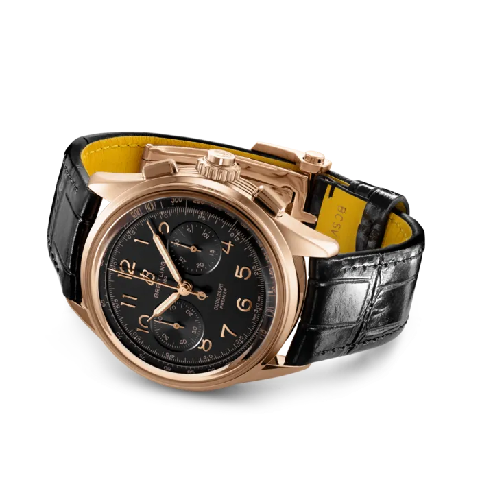 Breitling Premier B15 Chronograph Duograph 42 18K Red Gold Men's Watch