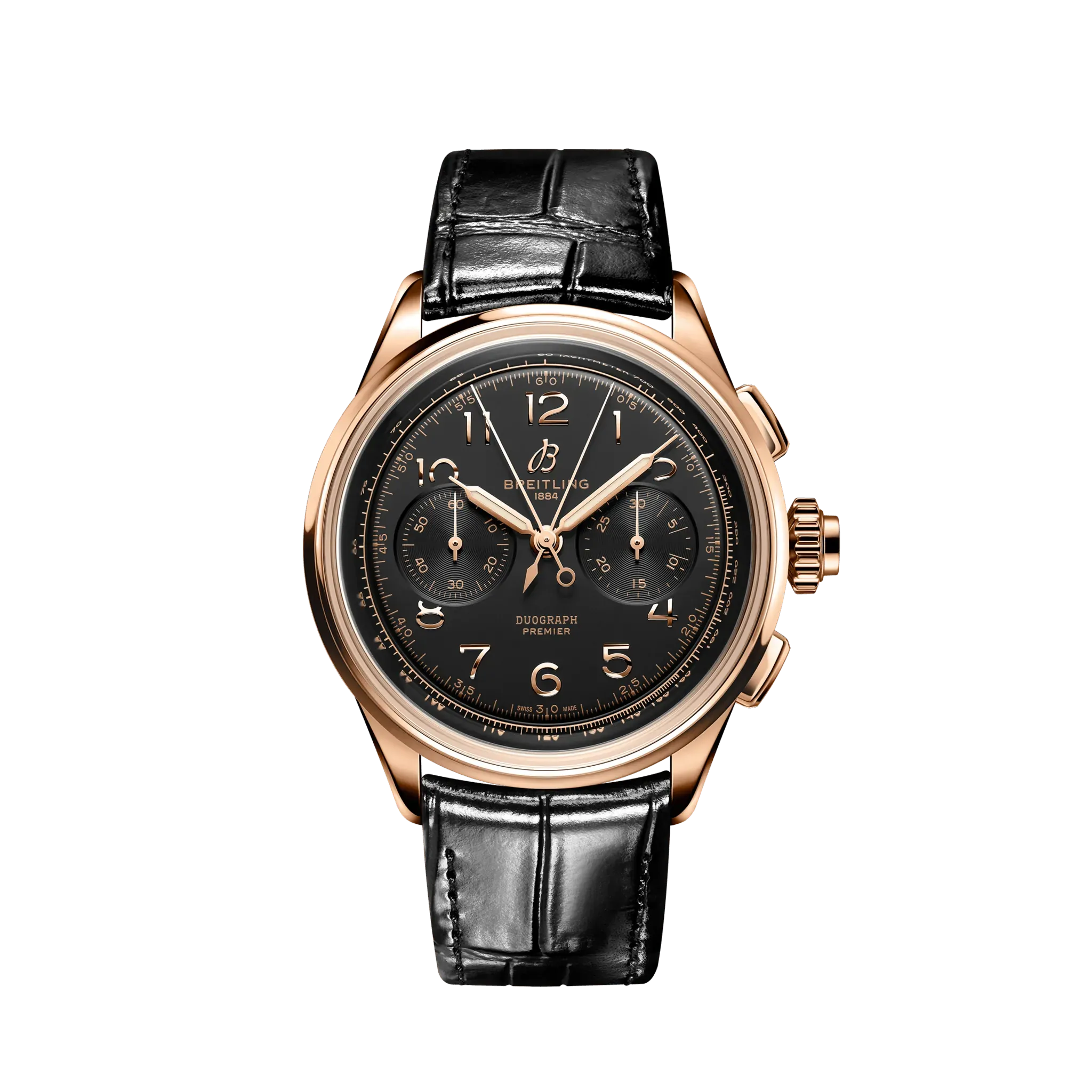 Breitling Premier B15 Chronograph Duograph 42 18K Red Gold Men's Watch