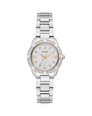 Bulova - Classic Ladies Quartz diamond set watch