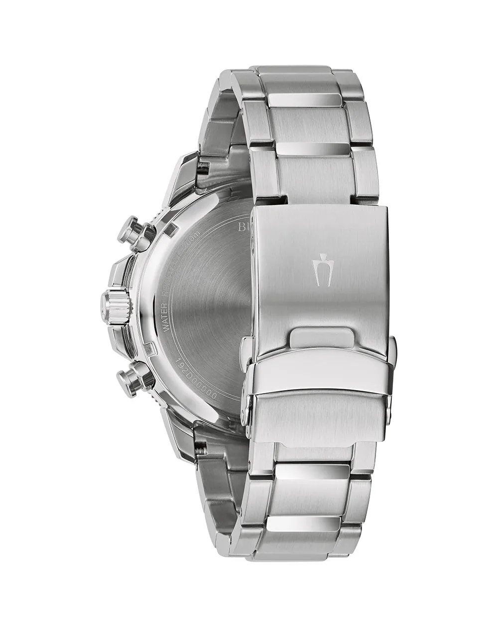 Bulova Marine Star Chronograph Blue Dial Mens Watch with Stainless Steel Bracelet 96B380