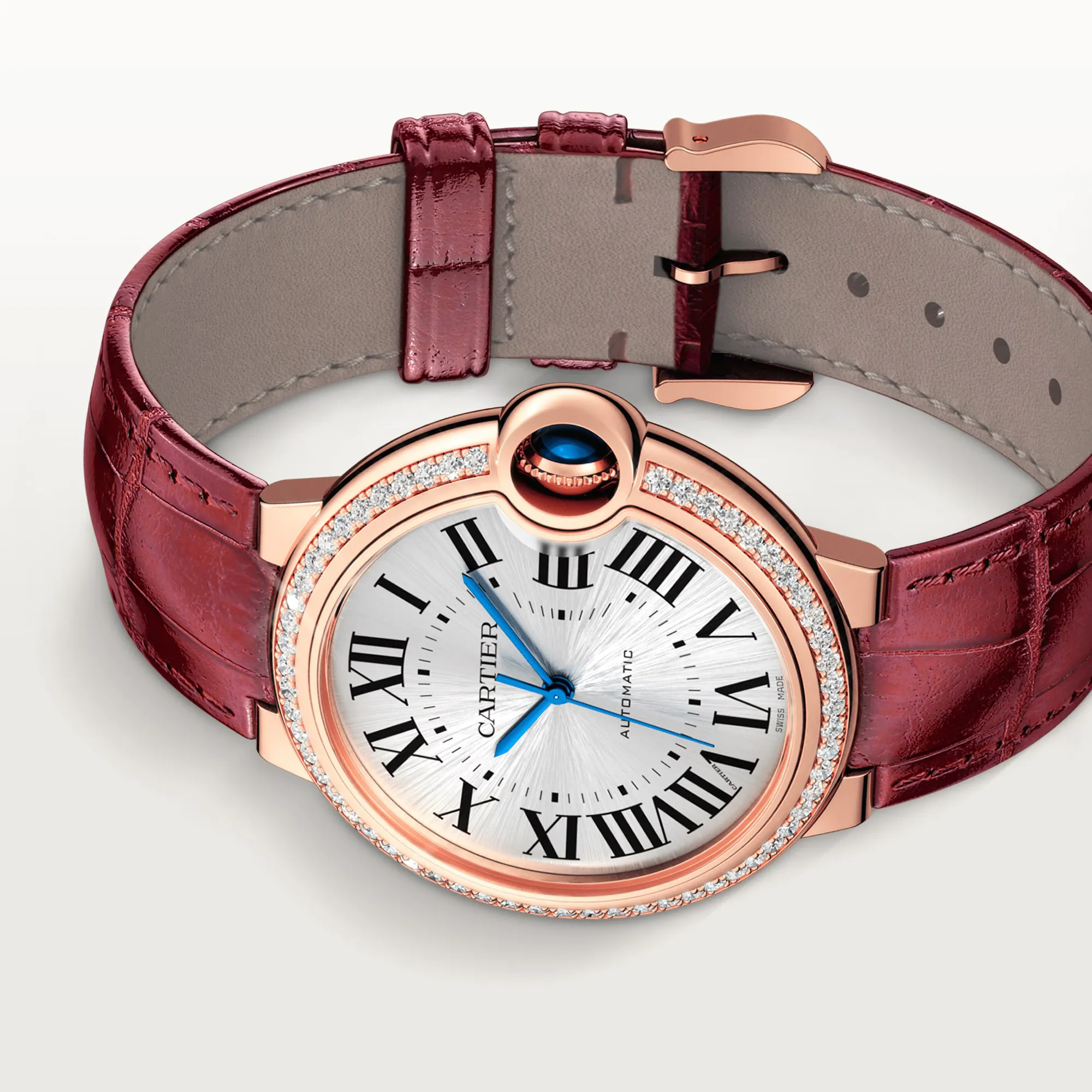 Cartier Ballon Bleu 36mm 18K Rose Gold & Diamond Lady's Watch