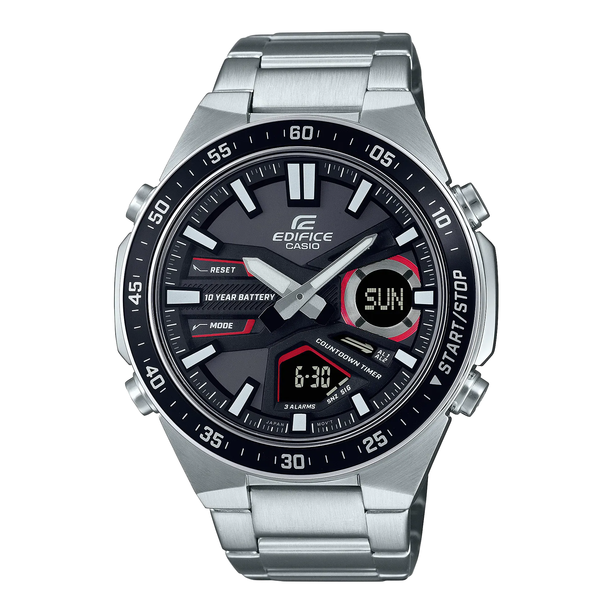 Casio Edifice Analog Digital Black Dial Watch EFVC110D-1A4