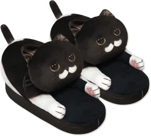 Cat Slippers for Kids, Indoor House Slippers,Non-slip Sole, Cute slippers with Cat, Cat Gifts for Girls Boys/Christmas/Halloween Gifts