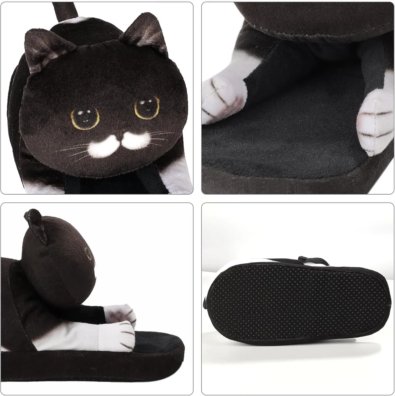 Cat Slippers for Kids, Indoor House Slippers,Non-slip Sole, Cute slippers with Cat, Cat Gifts for Girls Boys/Christmas/Halloween Gifts