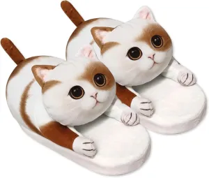 Cat Slippers for Kids, Indoor House Slippers,Non-slip Sole, Cute slippers with Cat, Cat Gifts for Girls Boys/Christmas/Halloween Gifts