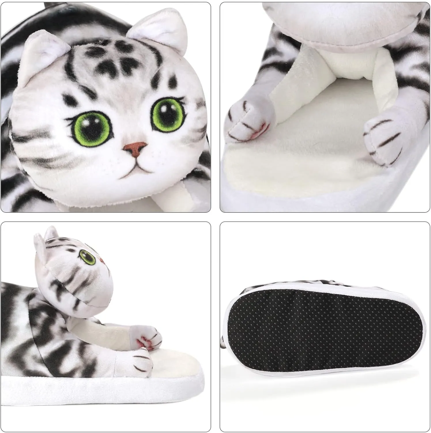 Cat Slippers for Kids, Indoor House Slippers,Non-slip Sole, Cute slippers with Cat, Cat Gifts for Girls Boys/Christmas/Halloween Gifts