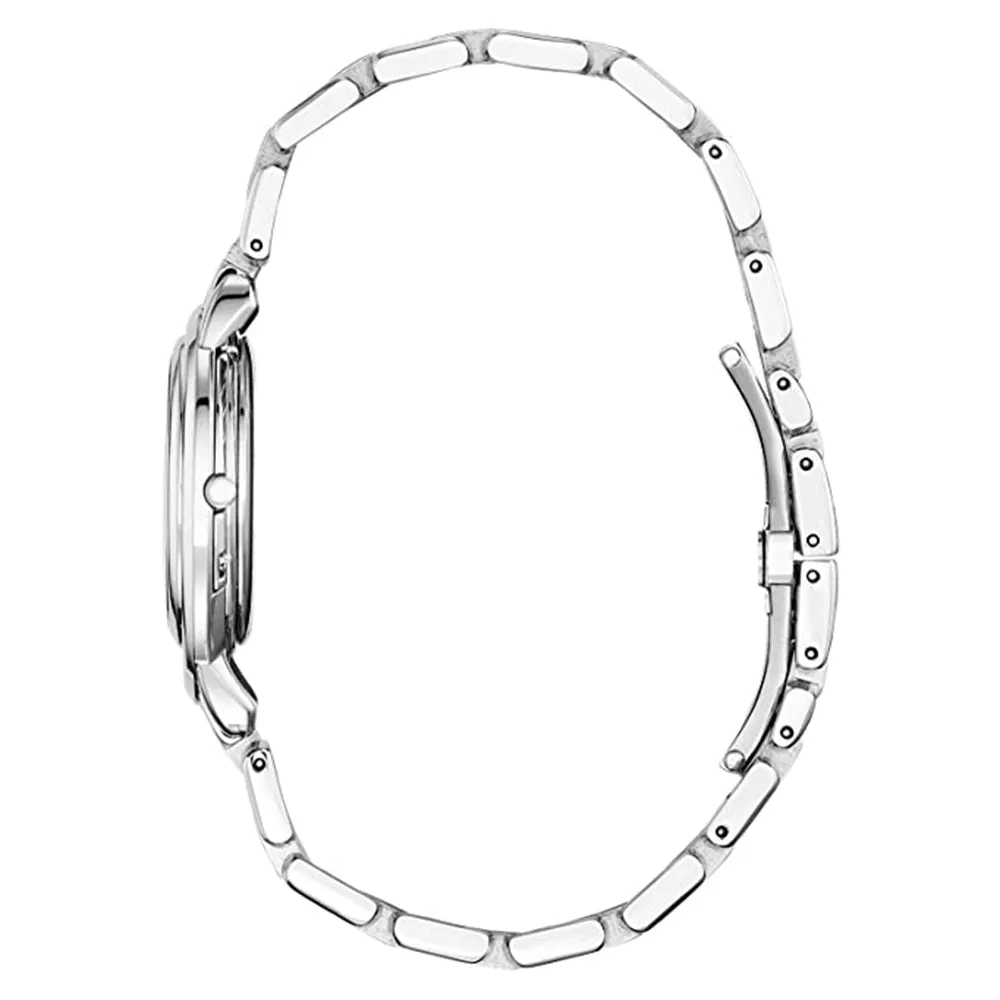 Citizen Eco-Drive Disney Princess Cinderella Diamond Accent Blue Dial Silver Stainless Steel Band Watch - EW5510-53N