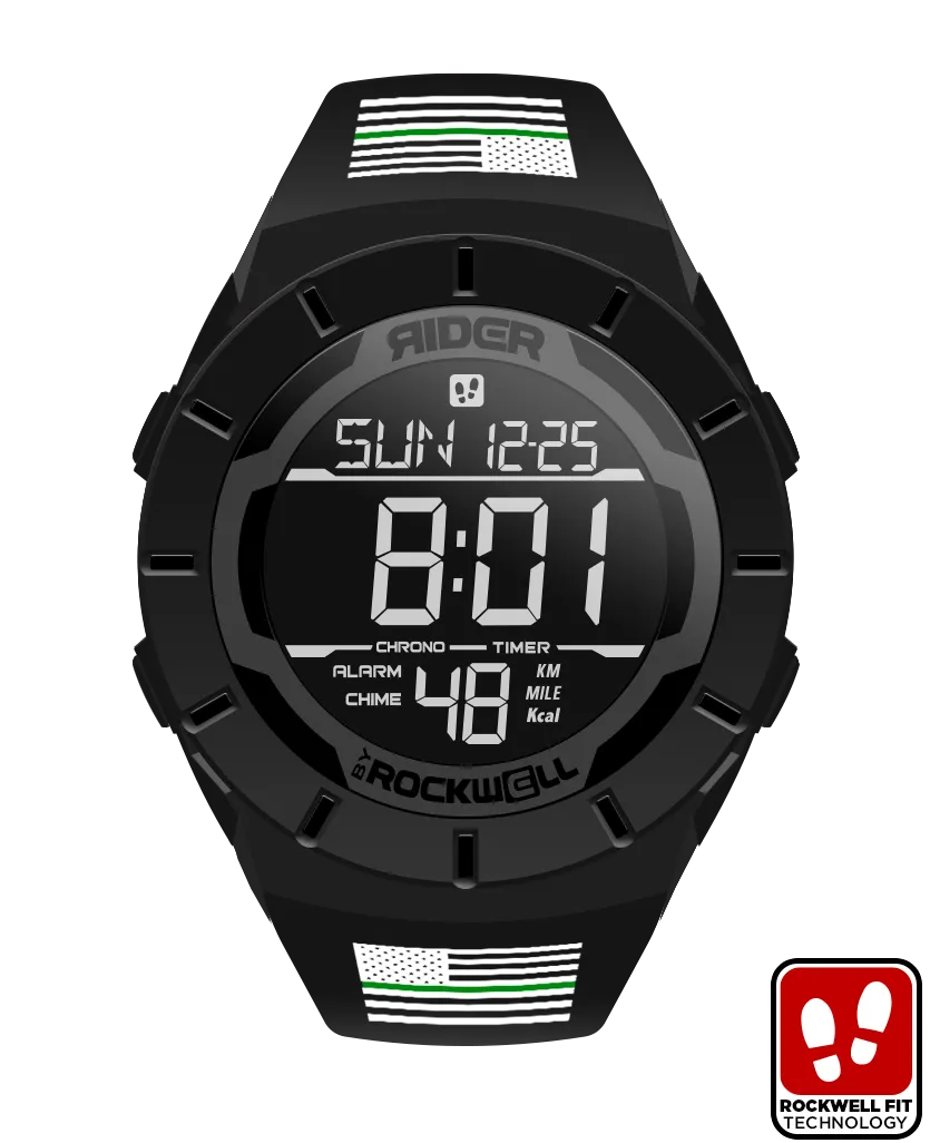 Coliseum Fit™ Thin Green Line - Freedom Edition (Phantom Black) Watch