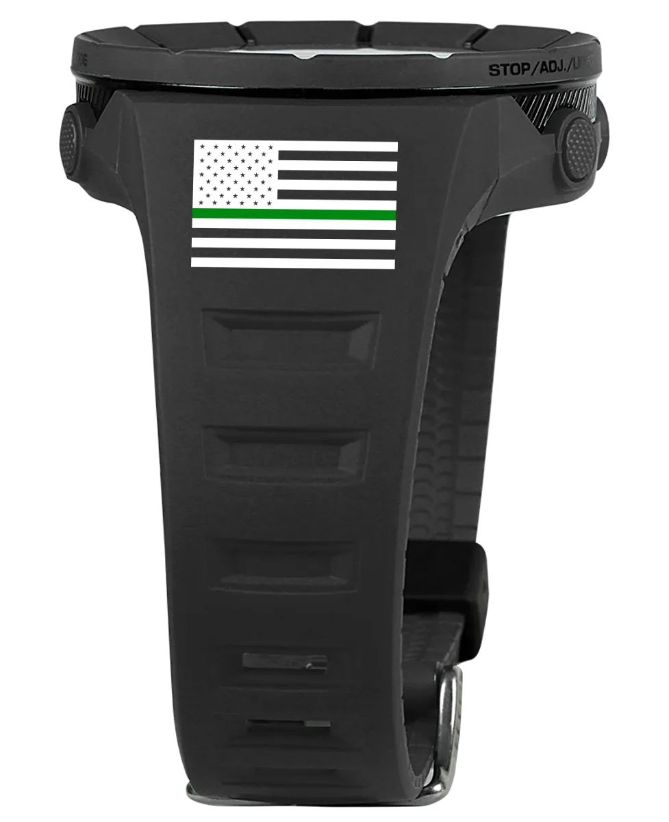 Coliseum Fit™ Thin Green Line - Freedom Edition (Phantom Black) Watch