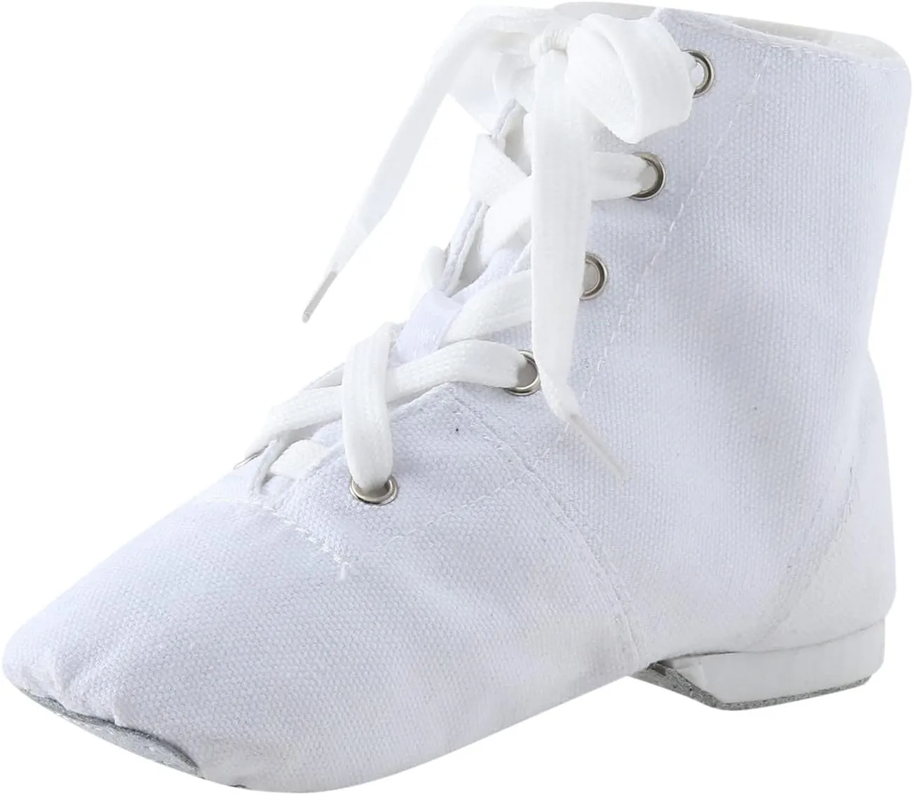 Dance Shoes for Girls Toddler Kids Jazz Boots Ballet Canvas Shoes Basic Simple Solid Color Lace Up Dancing Sneakers