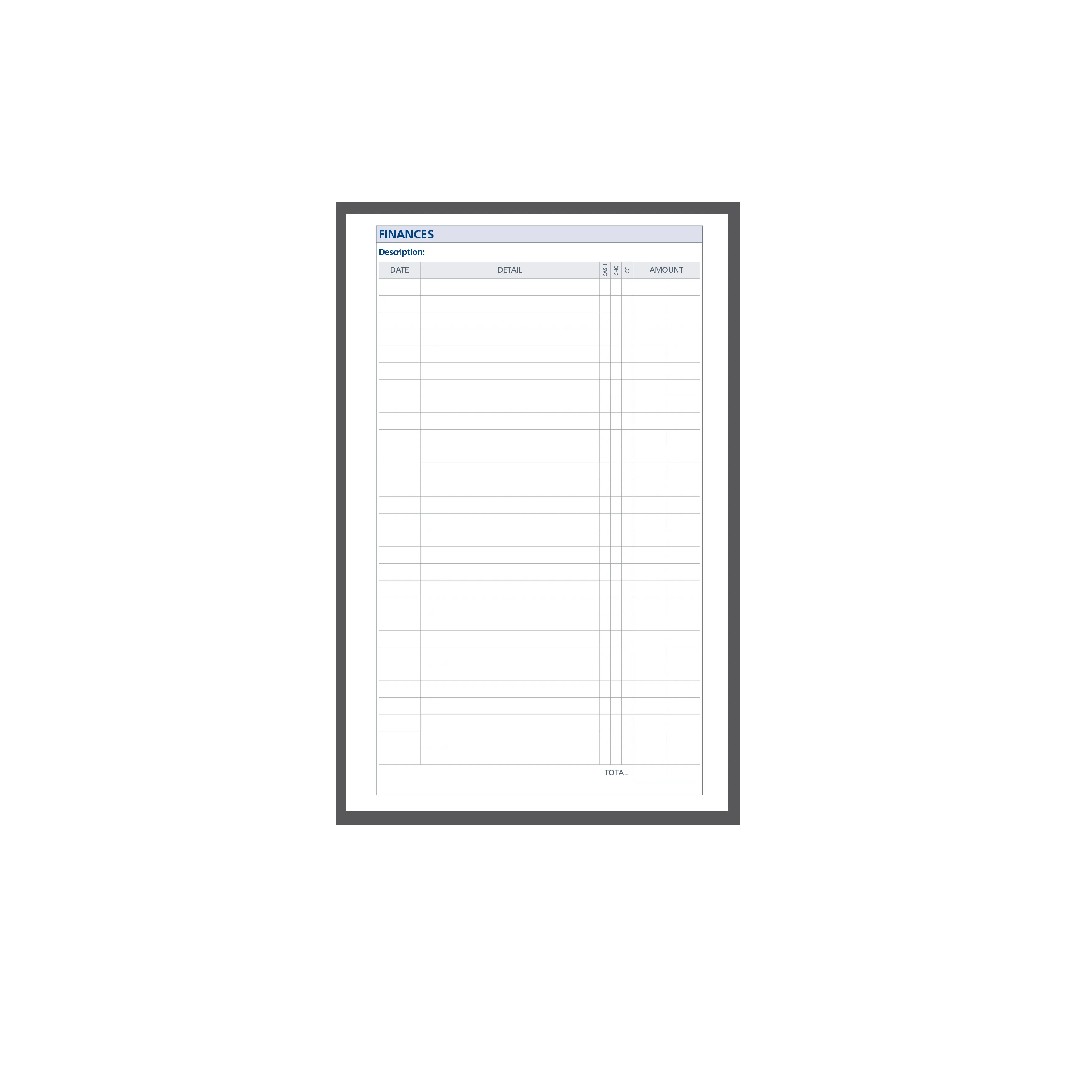 DayPlanner - Desk Size Finances