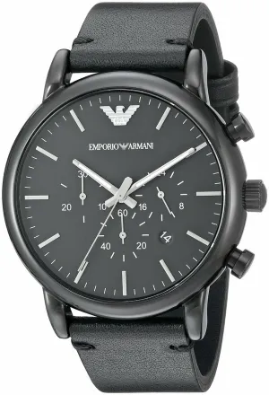 Emporio Armani Chronograph Men's Watch AR1918 Black Stainless Steel
