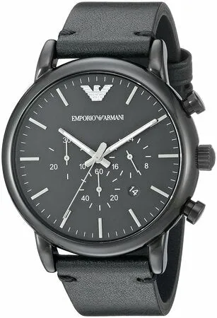 Emporio Armani Chronograph Men's Watch AR1918 Black Stainless Steel