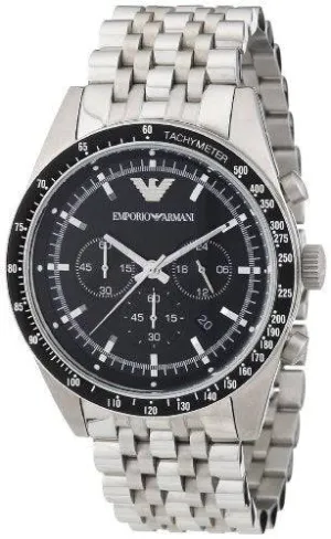 Emporio Armani Italia Mens Elegant Stainless Steel Chronograph AR5988