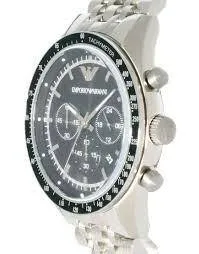 Emporio Armani Italia Mens Elegant Stainless Steel Chronograph AR5988