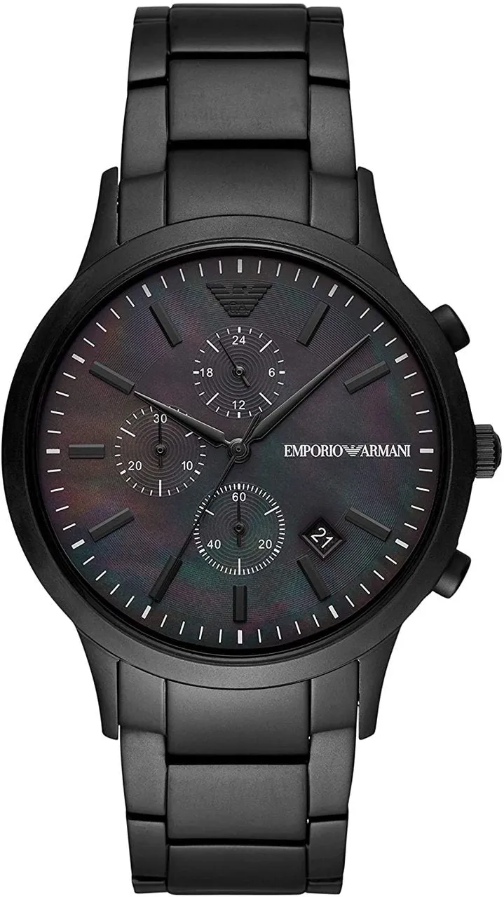 Emporio Armani Men's Chronograph Watch with Black Mother of Pearl AR11275