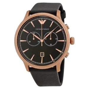 Emporio Armani Men's Elegant Black Chronograph Watch AR1792