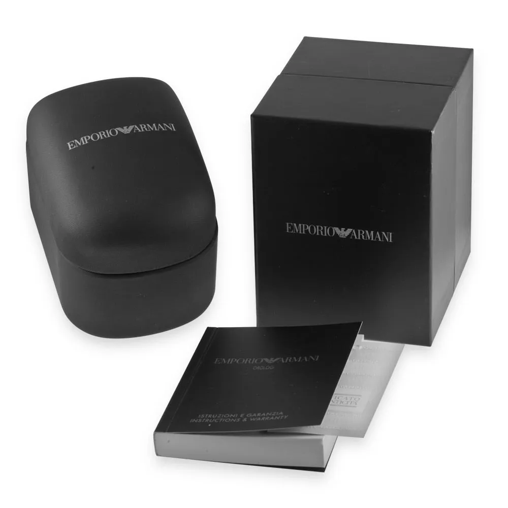 Emporio Armani Men's Elegant Black Chronograph Watch AR1792