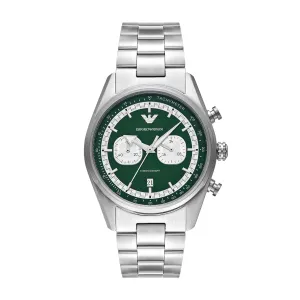 Emporio Armani Silver Chronograph Stainless Steel Watch AR11637