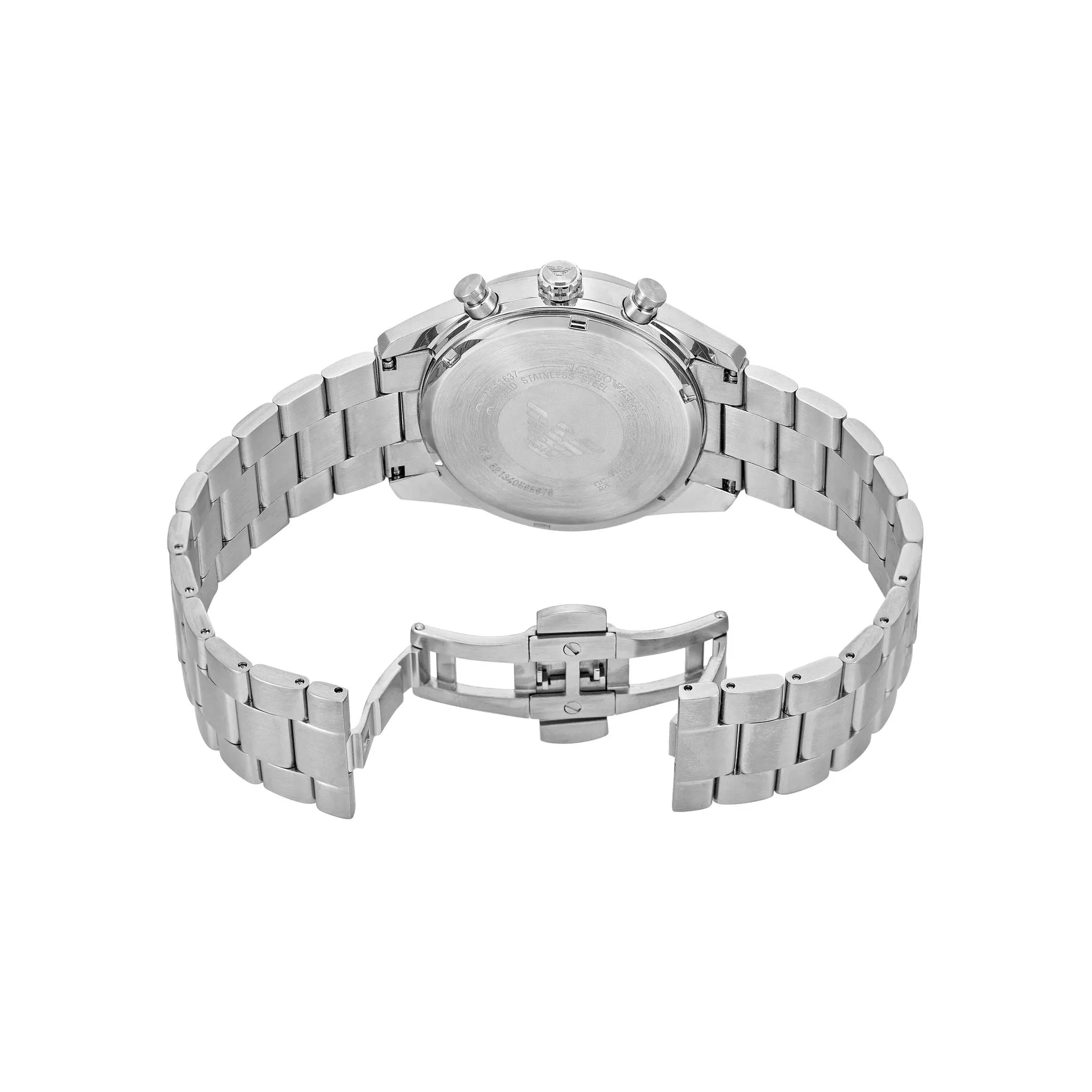 Emporio Armani Silver Chronograph Stainless Steel Watch AR11637