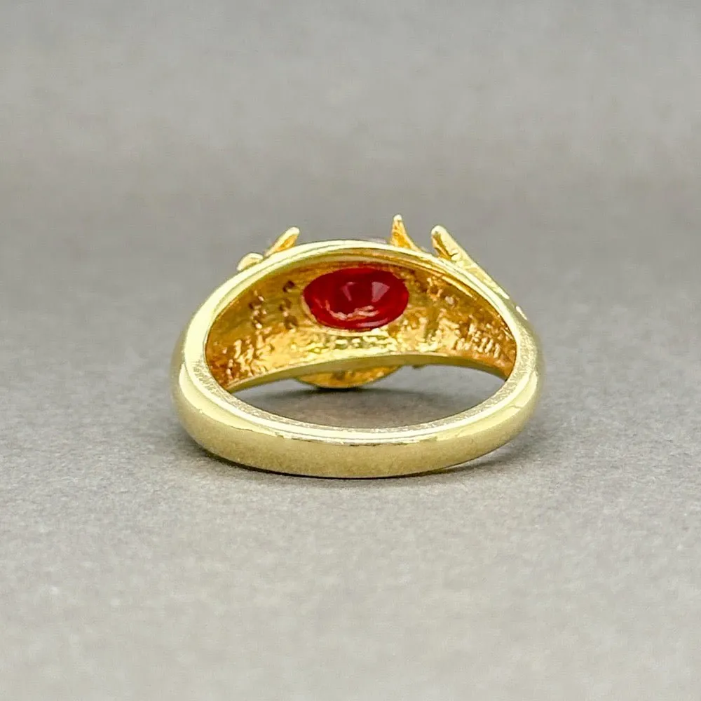 Estate 18K Y Gold 1.37ct Ruby & 0.20ctw H-I/VS1-2 Diamond Ring