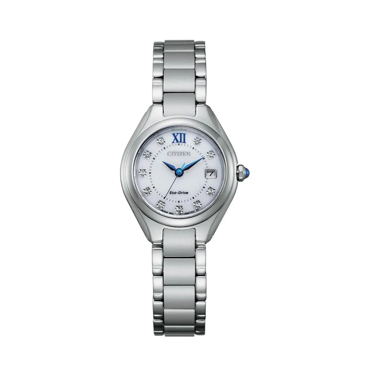 EW2540-83A - Ladies Stainless Steel Eco-Drive Dress Watch