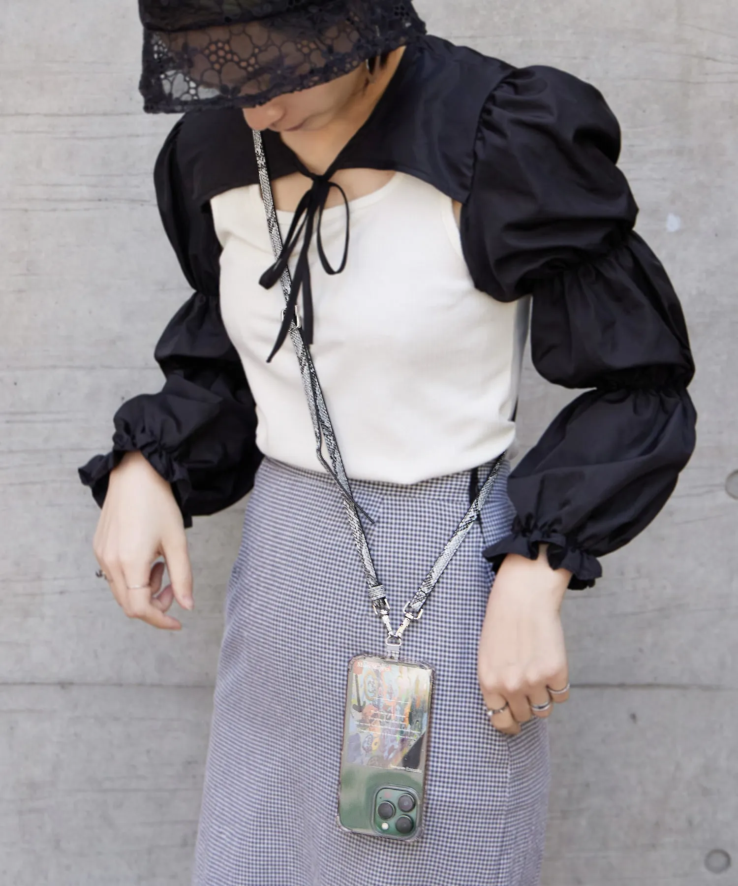 fake leather mobile strap