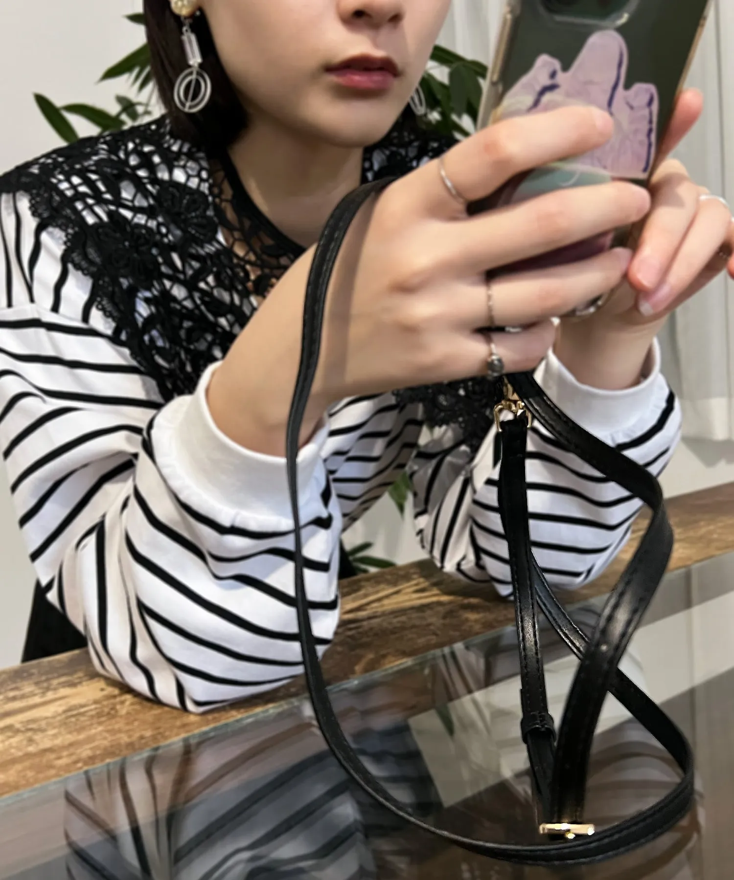 fake leather mobile strap