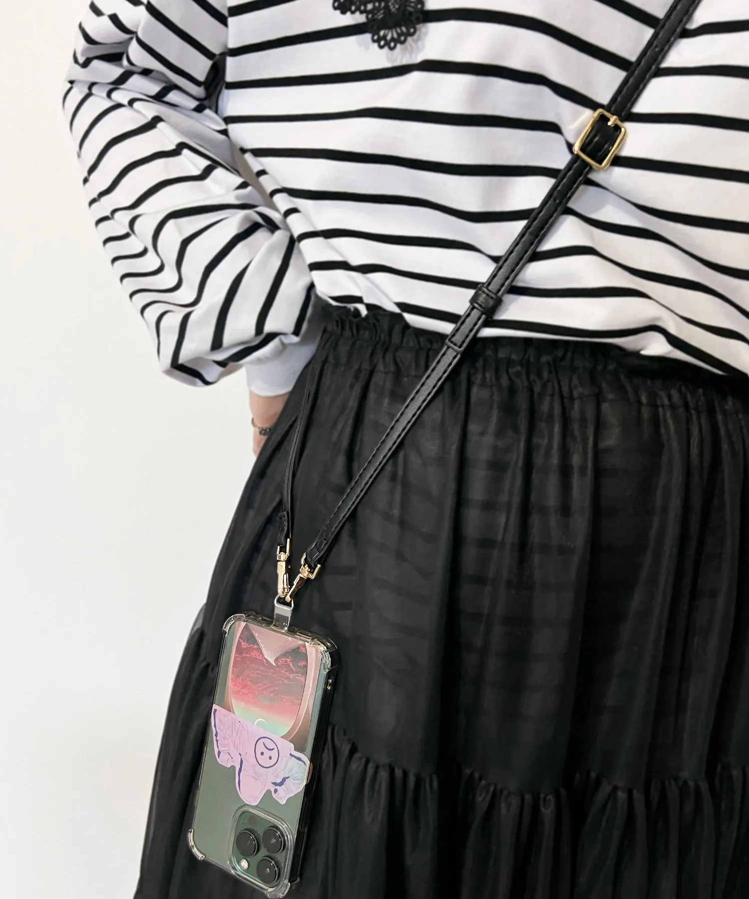 fake leather mobile strap