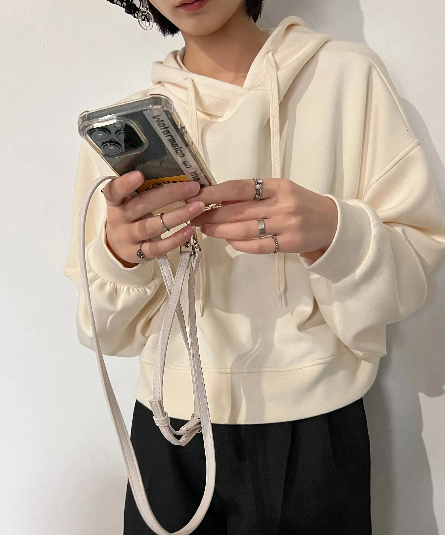 fake leather mobile strap