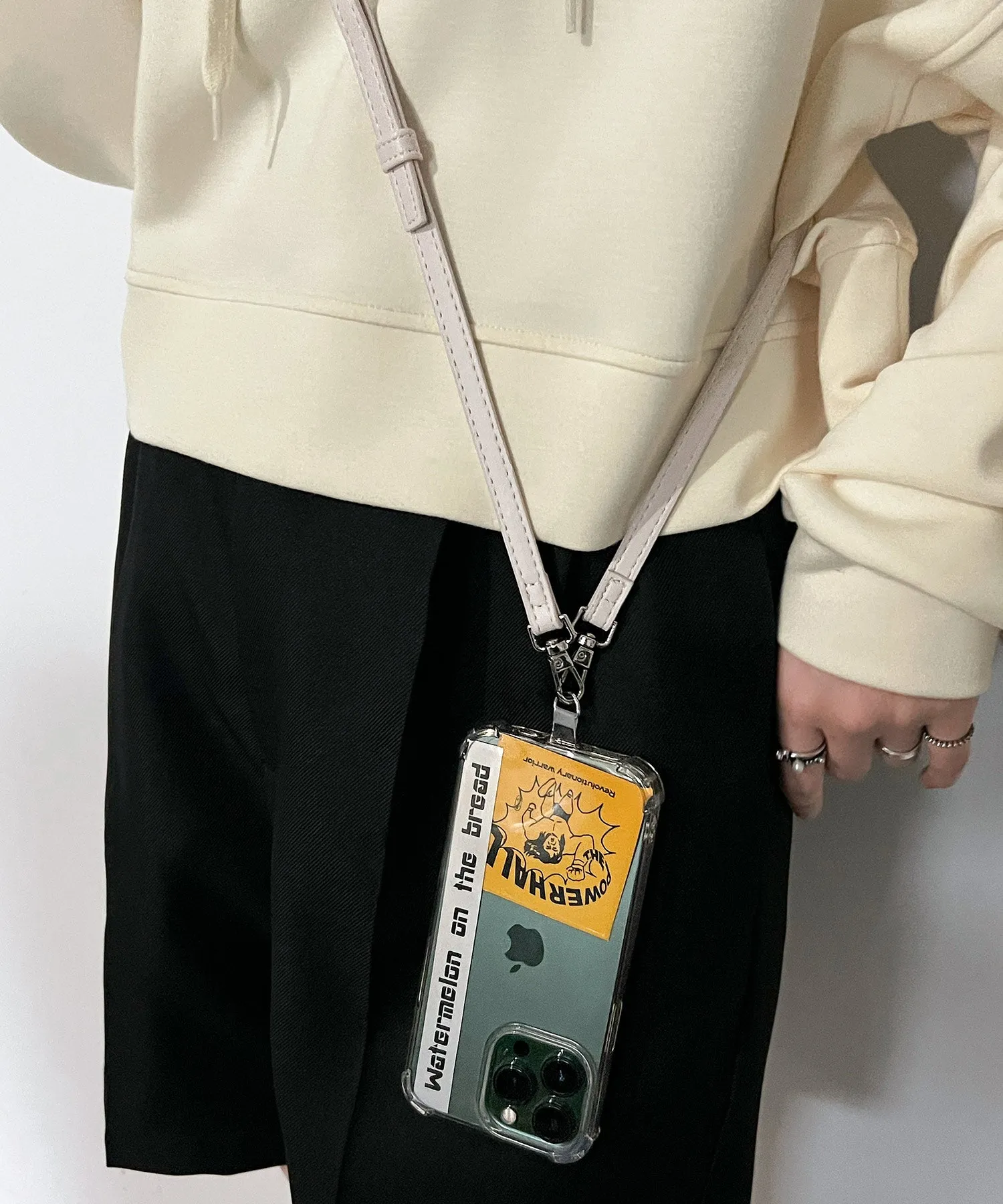 fake leather mobile strap