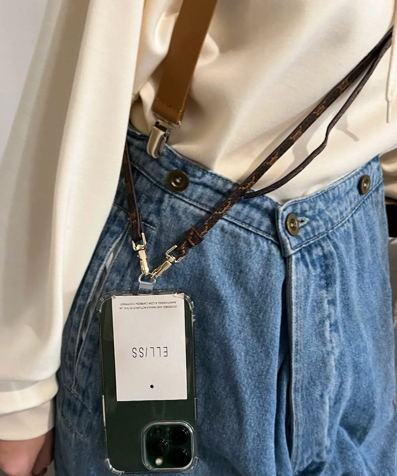 fake leather mobile strap