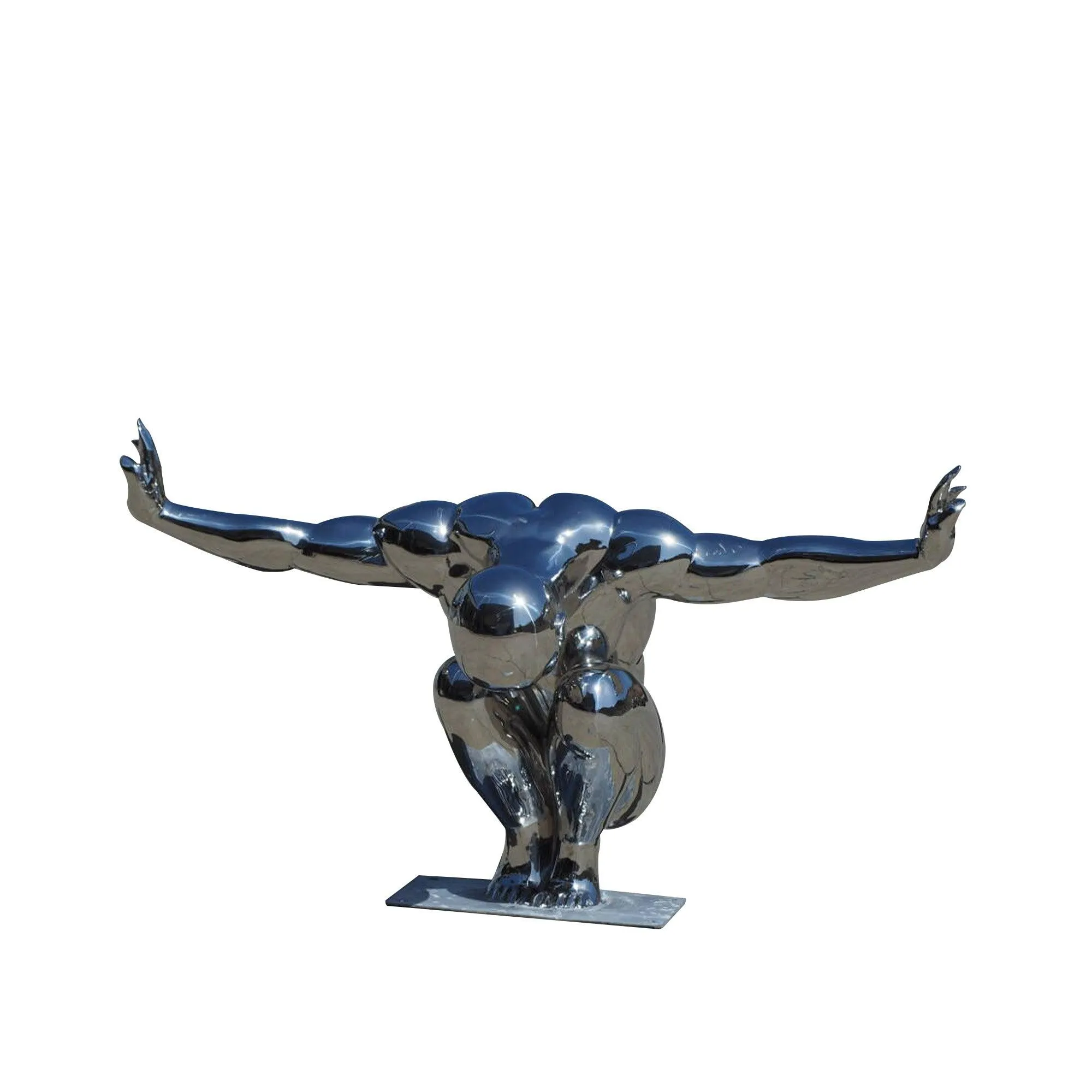 FINEST Stainless Steel Polished Mirror Diver Sculpture FS-027