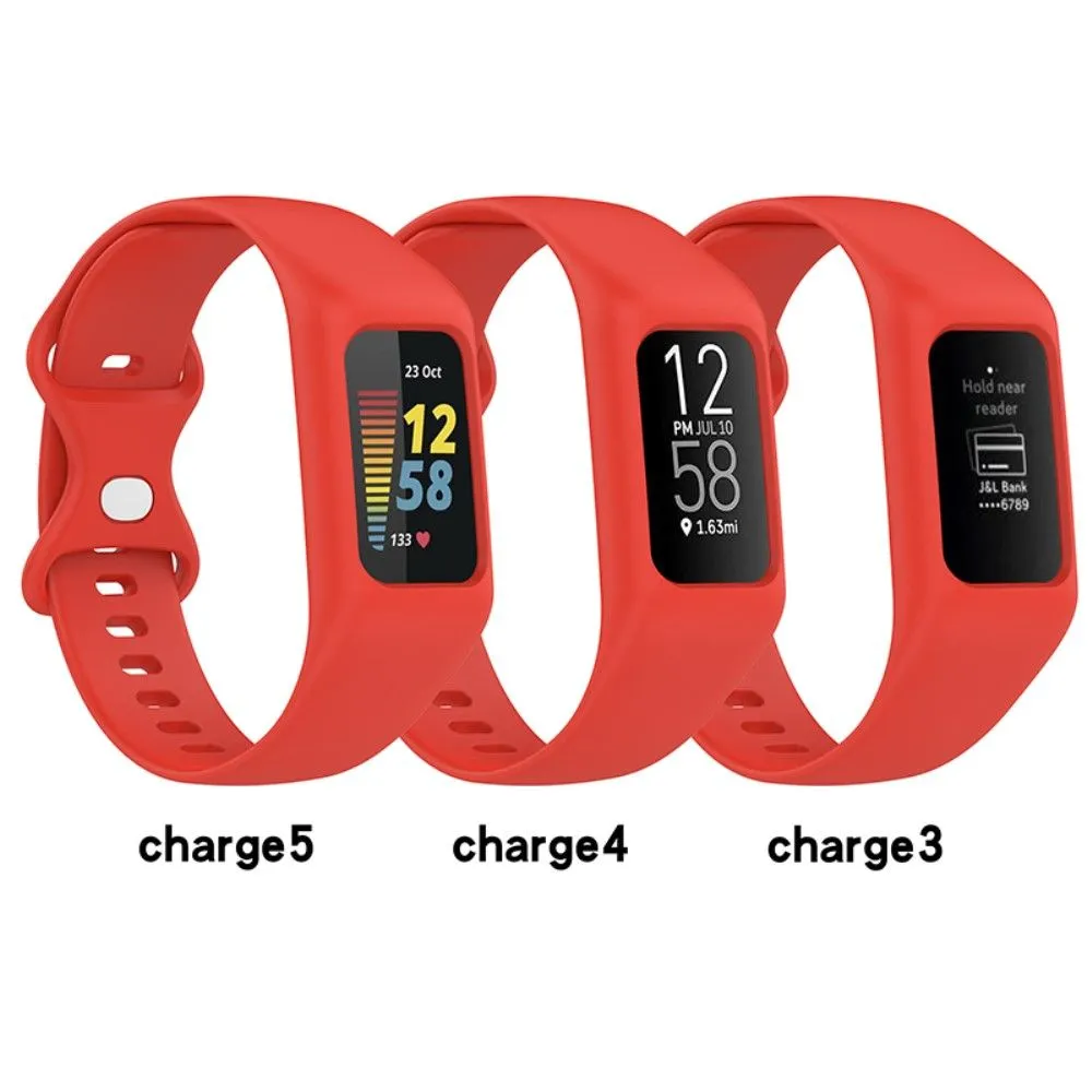 Fitbit Charge 3 simple silicone watch strap - Black