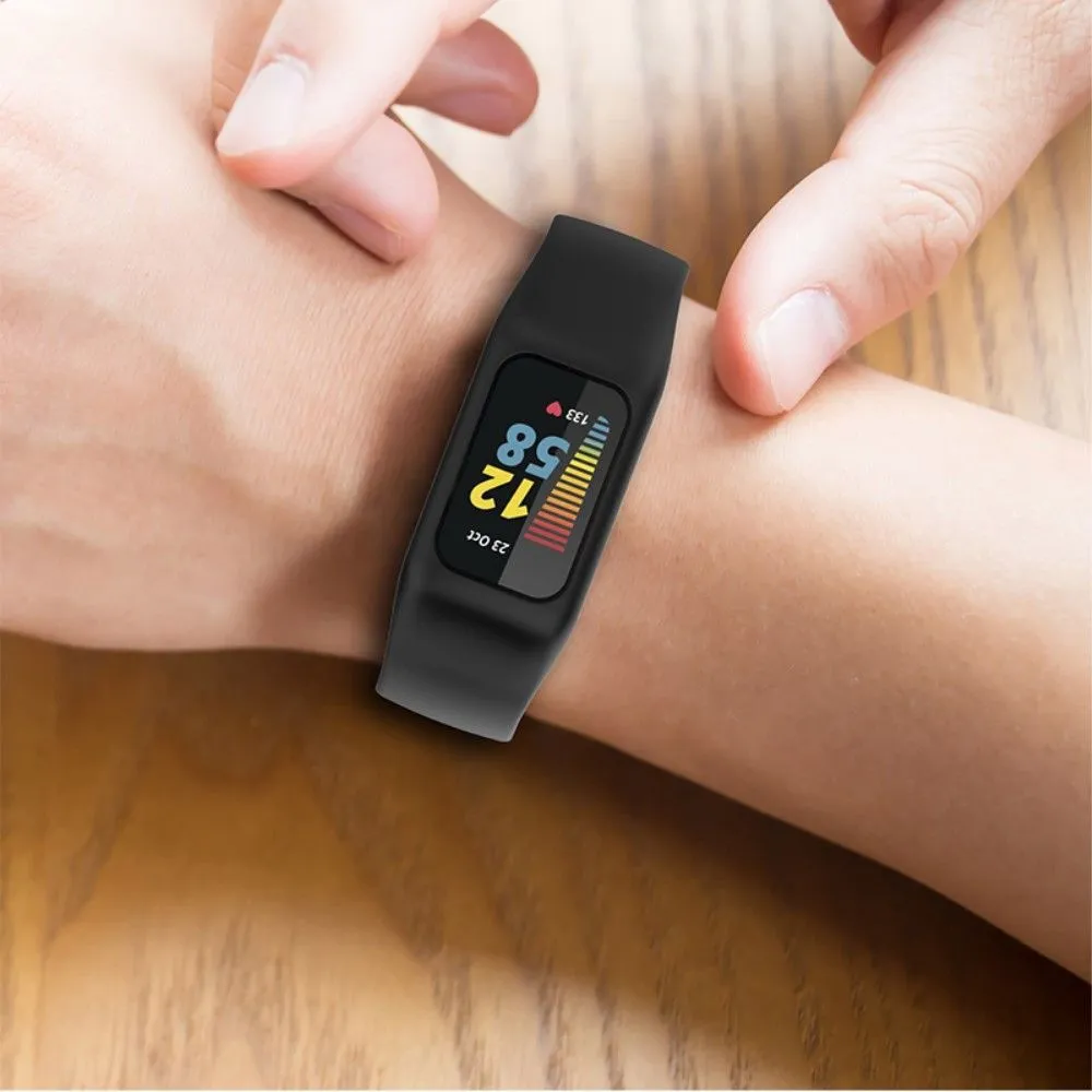 Fitbit Charge 3 simple silicone watch strap - Black