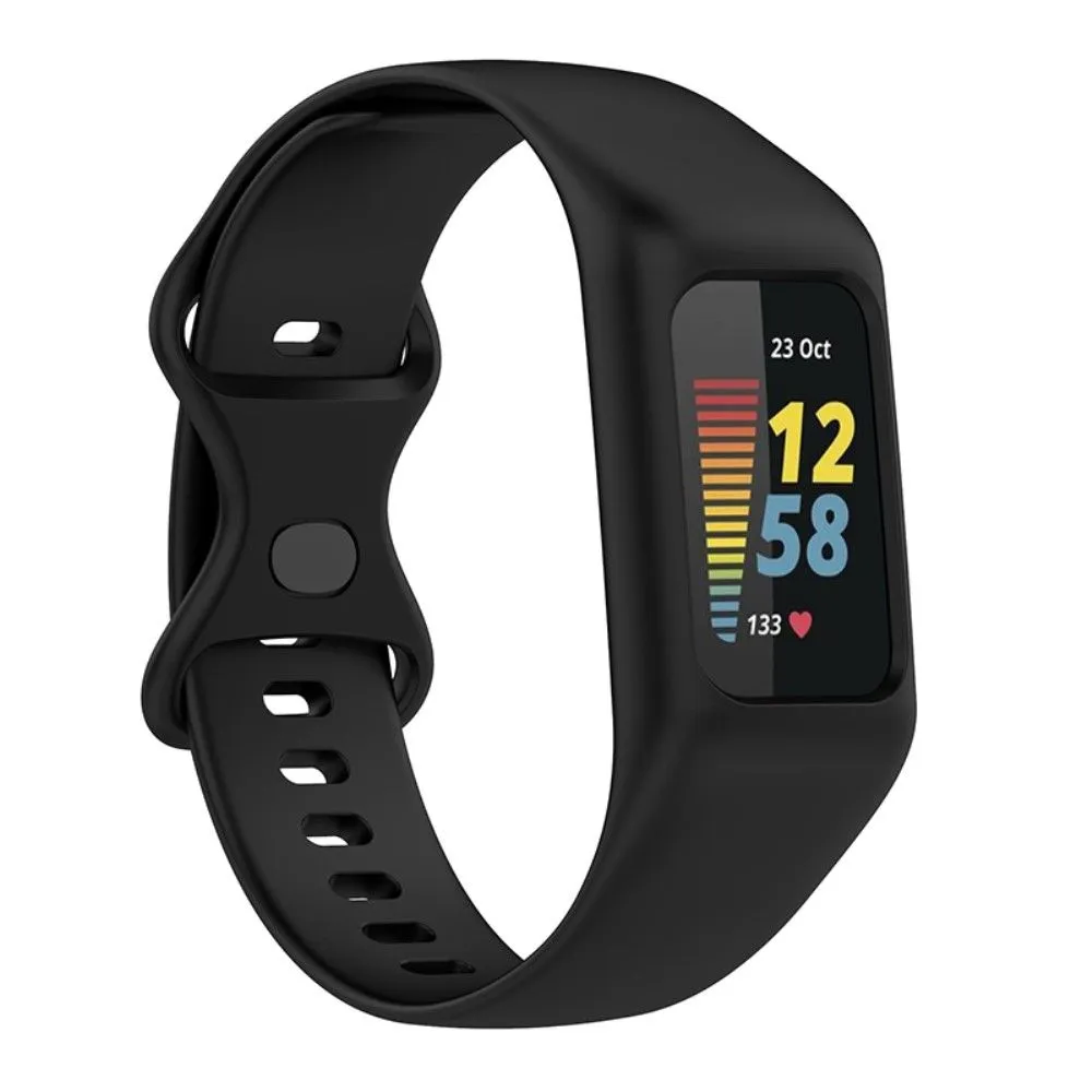 Fitbit Charge 3 simple silicone watch strap - Black