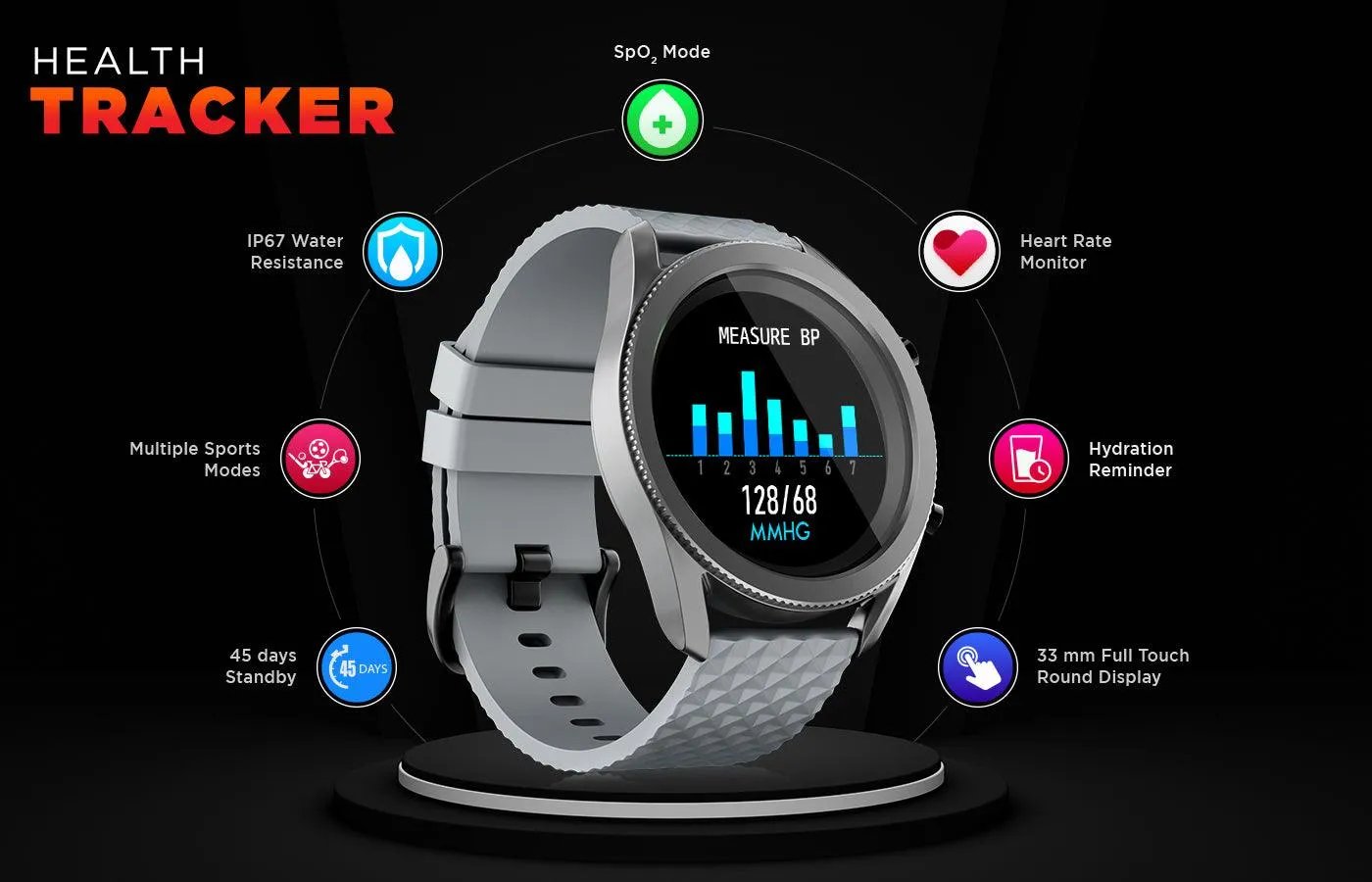 FitRist Active Smart calling SpO2 Watch
