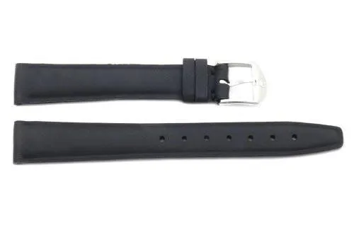 FITS Movado Genuine Black Smooth Leather 14mm Watch Strap