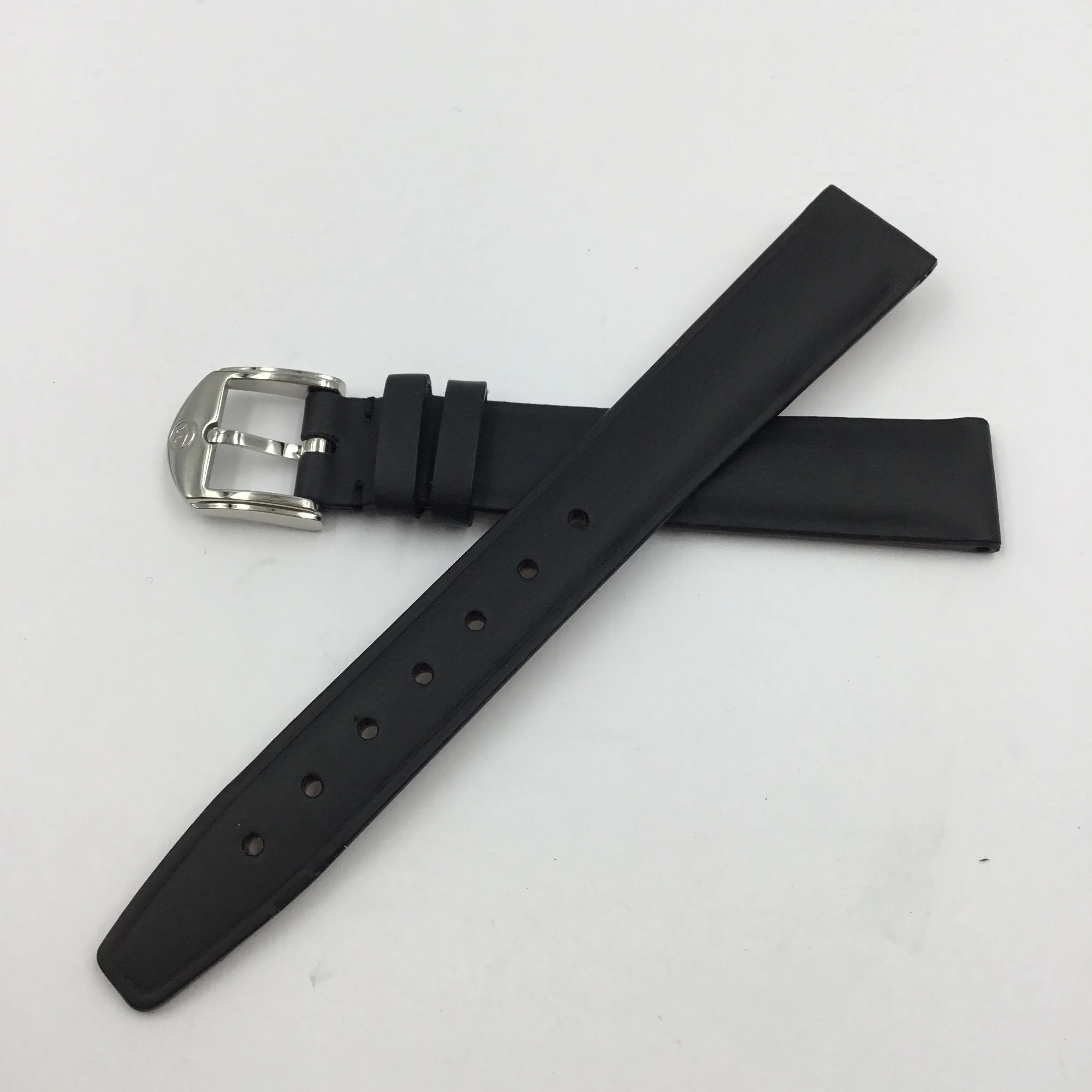 FITS Movado Genuine Black Smooth Leather 14mm Watch Strap