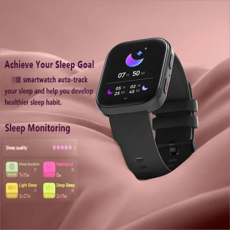FITVII HM57 Health & Fitness Tracker 2024  (Answer/Make Calls), Smart Watch with HR BP SPO2 Monitor