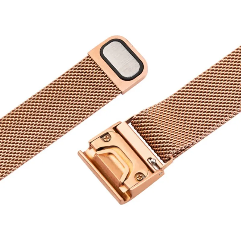 Fixed Universal Garmin 20mm QuickFit Mesh Metal Rem - Rose Gold