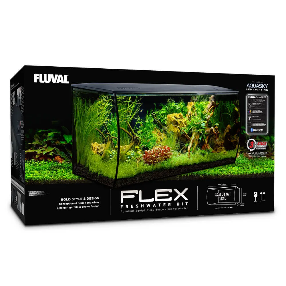 Fluval Flex 32.5 Gallon Glass Aquarium Black