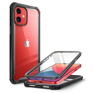 For Iphone 12 Mini 5.4 Inch 2020 Release Ares Full-Body Rugged Clear Bumper Case With Built-In Screen Protector