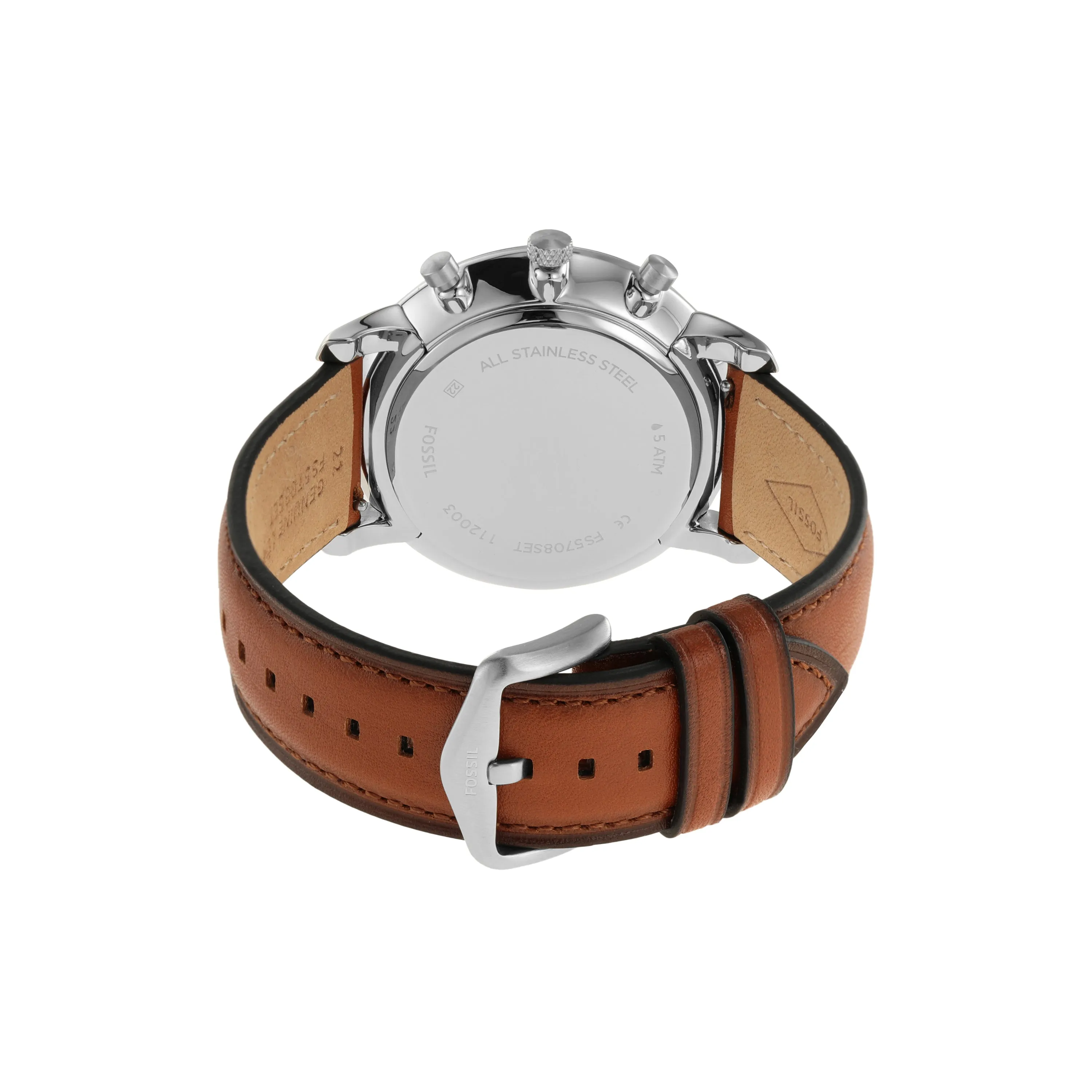 Fossil Neutra Chronograph Leather Watch & Matching Bracelet Set FS5708SET