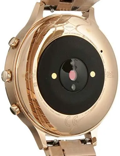 Fossil Women's 42MM Charter HR Heart Rate Stainless Steel Hybrid HR Smart Watch, Color: Rose Gold (Model: FTW7012)