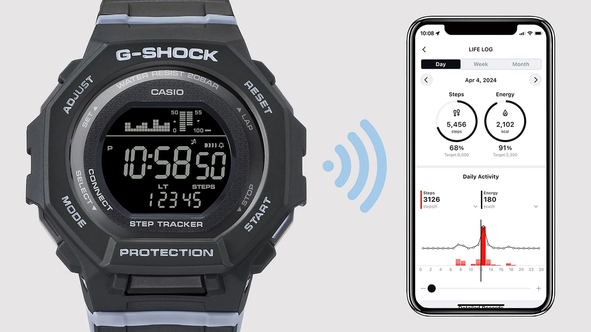 G-Shock G-Squad Black Resin Band Watch GMDB300-1D